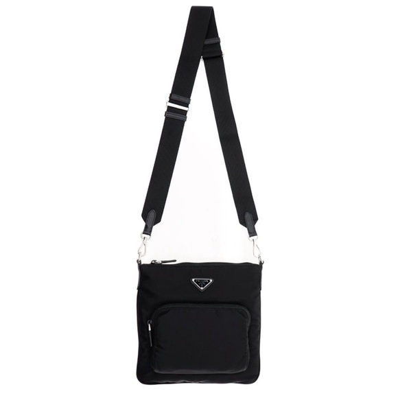 Prada Messenger Nylon Crossbody Unisex 1BH716 New - Picture 3 of 7